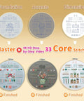 Beginner Embroidery Kit With Magnetic Needle Minder, 4K Video Tutorials, Pre Printed Floral Patterns guide on 33 stitches