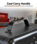 Milkhouse Style 1500W Utility Space Heater handle for garage workshop with all metal housing and safety features