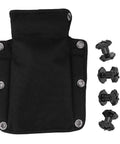 Scuba Backplate Pad Cushion for BCD Harness, Black Nylon Durable Dive Gear Pad with Screws, Universal Fit for Saltwater Adventures