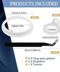 Water Bottle Lid Gasket Replacement Set For Takeya Actives 18oz 22oz 24oz 32oz 40oz 13 Pcs Leak Proof Rubber Seals O Ring Spout Lid Replacement For Hydration On The Go, 6 lid gaskets