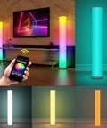 2 Pack Corner LED Floor Lamp With App Control RGB Color Changing Lights Music Sync Dimmable Brightness Modern Floor Lamp