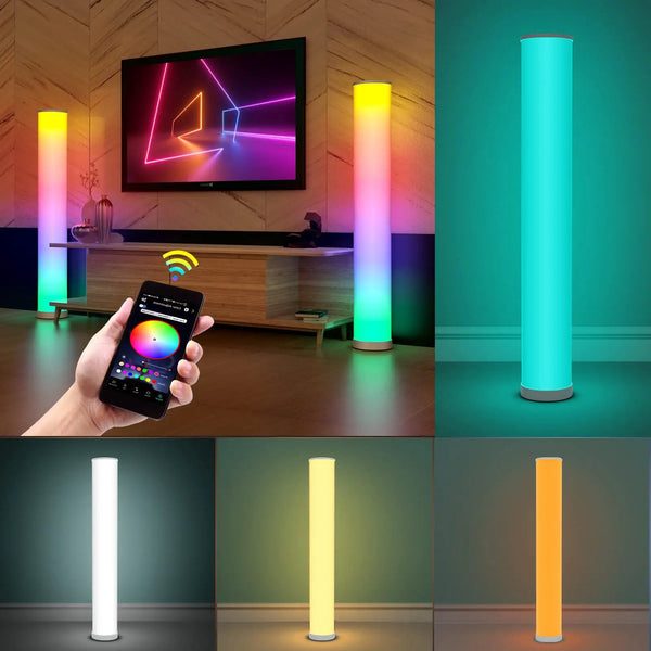 2 Pack Corner LED Floor Lamp With App Control, RGB ✓