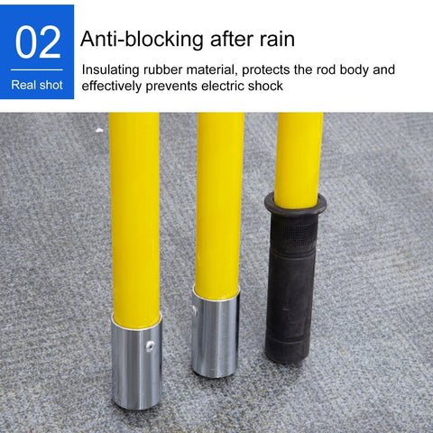 Insulated Rescue Pole With 2 Meter Epoxy Fiberglass Handle And Rescue Hook For Electricians And Auto Mechanics Pro Grade Workhorse High Visibility Green Safety Tool For Power Stations And Factories