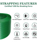 High Grade Pallet Strapping Kit That Slaps Includes 5 8 Inch 1000 Ft PET Strap Roll with features like UV resistance and anti-corrosion.