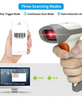 3 In 1 Wireless Barcode And QR Code Scanner For Inventory Be A Real Workhorse With 2000mAh Battery, Lightning Fast 350 Scan Per Second