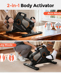 2-in-1 Body Activator showing Under Desk Bike With 16 Level Magnetic Resistance And Bluetooth App for arm and leg workouts