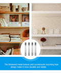 4 Pcs Stainless Steel Corner Brackets With Right Angle Design Countersunk Mounting Holes for Coffee Tables and Shelves