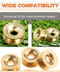 Beefy Metal Eyelets Kit For Universal Grass Trimmer Heads 5 Pack Sleeve Eyelets Replacement Parts For Lawn Care Garden Maintenance And Yard Work Fits Most Brands, brass eyelets