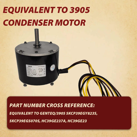 Condenser Fan Motor Replacement For Quarter Horsepower 1100 RPM 208 230V Fits 5KCP39EGS070S And 5KCP39EGY823S