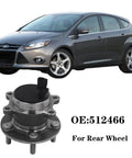 Rear Wheel Bearing And Hub Assembly For Ford Focus 2012-2018 5 Lug With ABS Without Active Park Assist Direct Fit Replacement