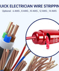 Drill Wire Stripper Twister Tool 2025 Upgraded Wire Stripping And Twisting Connector for 6 to 14 AWG shown in action