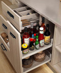 Kitchen cabinet with 10 Pack 8 Inch Matte Black Cabinet Pulls And Drawer Handles Stainless Steel hardware