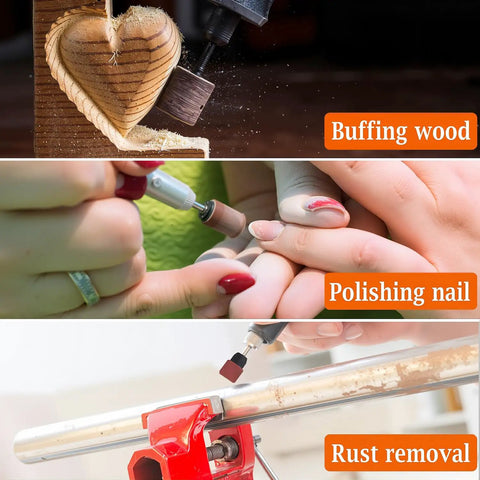 All In One Sanding Drum Kit For Dog Nail Grinder And Rotary Tool, 100 Pcs 80 Grit Sanding Bands With 1 8th Inch Mandrels in use