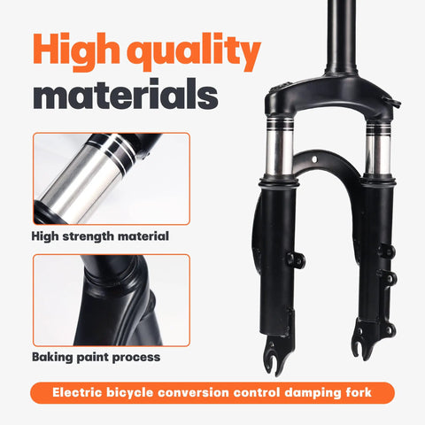 12 Inch Front Suspension Fork With Alloy Steel Holder For Brake Disc Bikes Scooters E Bikes And Motorcycles Upgraded Shock Absorber