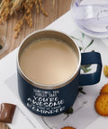 14oz Vacuum Insulated Stainless Steel Coffee Mug For Men With The Message You Are Awesome Daily Motivation Gift Navy Blue