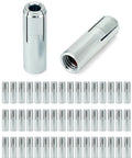 50 Pcs Drop-In Anchors Set 1/2-13 Inner Female Thread Expansion Anchors Zinc Plated For Solid Concrete Durable Indoor Dry Use