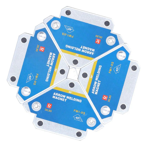 Heavy Duty Welding Holder With 28 Pound Hold And Ultra Strong Suction 4 Pack Arrow Magnets for welding at 45 and 90 degrees