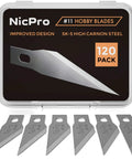 120 Piece Hobby Blades Set SK5 High Carbon Steel No 11 Blades With Sturdy Storage Case for crafting and DIY projects