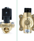 Half Inch Brass Solenoid Valve 24V AC Normally Closed Electric Valve for Water Air Diesel 0.1 To 10 Bar Pressure Range