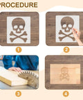 Human Skull Router Templates For Woodworking Badass Clear Acrylic Inlay Jigs For Precision Routing And DIY Project Builds Pro Level 5Mm Thick Template Kit For Smooth Results image of the routing process using skull templates.