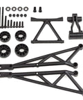 DR10 Wheelie Bar Set For RC Cars Black Upgrade Kit with rods and hardware for 1:10 scale rigs like Pro2 and SC10.