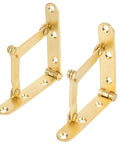 Brass Plated Drop Front Desk Hinge Pack Of 2 With 180 Degree Opening Slant Top Desk Lid Hinges Built Tough Dope Steel Construction