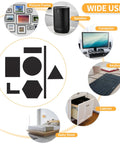 Diagram showing various shapes and uses for Non Slip Furniture Pads Grippers For Hardwood Floors Self Adhesive Silicone Floor Protectors.