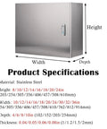 Electrical Junction Box Outdoor Enclosure In Stainless Steel 20x30x8 Inch With 2mm Thick Walls And Locking Metal Latch For Factories And Workshops Outdoor Weatherproof Built Tough Industrial Grade, front view