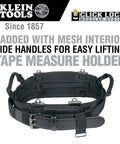 Tradesman Pro Modular Trimming Pouch with belt clip and side handles for easy lifting, padded with mesh interior, black
