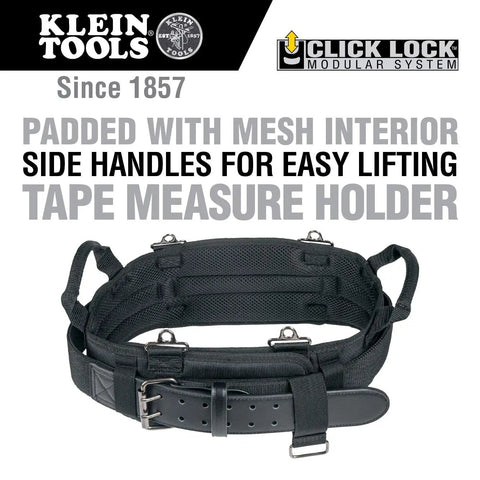 Tradesman Pro Modular Trimming Pouch with belt clip and side handles for easy lifting, padded with mesh interior, black