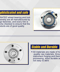 Front Wheel Hub & Bearing Assembly Pair 2pcs, 5-Lug w/ ABS, Sealed Ball Bearing Hub Unit for GM sedans and crossovers.