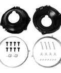 28 Piece Headlamp Retaining Ring And Mounting Bucket Kit with stainless steel rings and hardware for classic GM muscle cars
