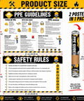 PPE Safety Posters Two Pack 17 By 24 Inch Workplace Safety Rules Signage For Construction And Industrial Sites OSHA Compliant
