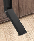 Heavy Duty Stainless Steel Kickdown Door Stop For Floor And Top Use Multi Functional Door Wedge installed on wooden door