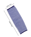 Premium Cut Resistant Arm Sleeves 2 Pack Blue Anti Cut Forearm Guards For Industrial Work Heavy Duty Job Site Hustle Legit Workshop Protection, single arm sleeve showing size and fabric texture.