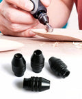 Tough As Nails 10 Pack Keyless Rotary Tool Chuck, black carbon steel chucks for quick swap on Dremel tools.