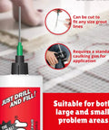 Close-up of Extra Strength Tile Repair Adhesive Pro Pack with micro syringe injector and drill bits for tile repair