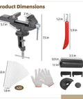 Golf Grip Vise Clamp Kit With 360 Degree Rotating Shaft Puller Pro Grade All In One Regripping Set With accessories shown