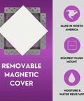 No Sweat 10 By 10 Magnetic Access Panel Tool Free Drywall Door Flush Mount Utility Cover in white with moisture resistant features.