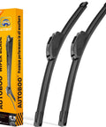 Premium All Season Windshield Wiper Blades In A 26 And 18 Inch Straight Up Two Pack with memory spring steel frames