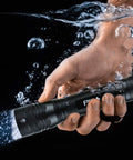 Ultra Bright 1200 Lumen LED Flashlight LFX2000 with Five Modes, Zoomable Beam, water-resistant in use underwater.