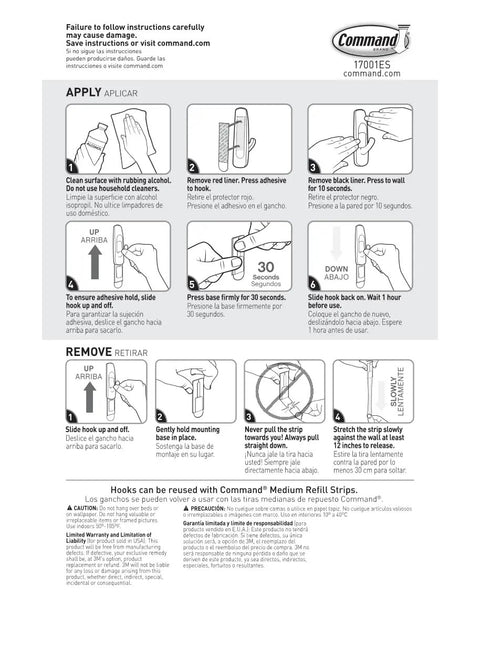 Medium Utility Hooks Kit With Nine Wall Hooks And Twelve Adhesive Strips For Damage Free Hanging Up To Three Pounds No Tools Needed For Quick Organization And Storage In Any Room Removable And Reusable