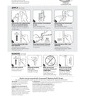 Instruction sheet for Medium Utility Hooks Set With 20 Hooks And 24 Strips Damage Free Hanging Wall Hooks With Adhesive Strips