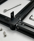 Awesome V Slot Aluminum Corner Brackets For 20 Series Extrusion Frames, showing assembly with zinc alloy screws and frame connectors.