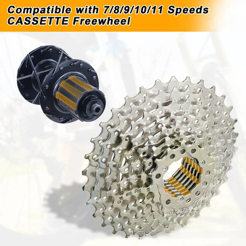 Cassette freewheel compatible with 7 to 11 speeds for 27.5 Inch MTB Wheel Sets With Aluminum Alloy Double Wall Rims