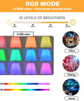 12 RGB colors displayed with varying brightness levels and modes for Zero Drilling Hassles Hit Different Vibe Bow Wireless Wall Sponces Set Of 2 Rechargeable Dimmable Led Night Lights With Remote Control 15 Accent Tones For Girls Bedrooms And Living Spaces.