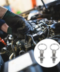 Rock Solid Stainless Steel Spring Loaded Pull Ring Indexing Plunger Knobs Pair Heavy Duty Retractable Locating Pins for Industrial Gear during installation.