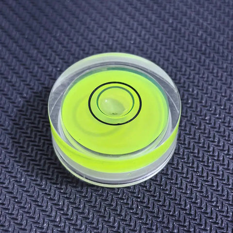 Four Pack Tiny Circular Bubble Levels With Double Sided Adhesive Backing Stick On Spirit Level Gauges For Quick Layouts And Precise Leveling On Cabinets Walls Tile And DIY Projects On The Go, neon acrylic circular level