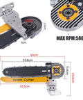 Heavy Duty Attachment For 7.25 Inch Circular Saws Turns Woodworking Into Beast Mode, 0.2 Inch Kerf, 46 Tooth Count, dimensions shown