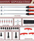 15 Inch Tire Spoon Kit For Motorcycle ATV Bike Mower Tractor With Rim Protectors Valve Tool Cores Caps Stems And Storage Bag